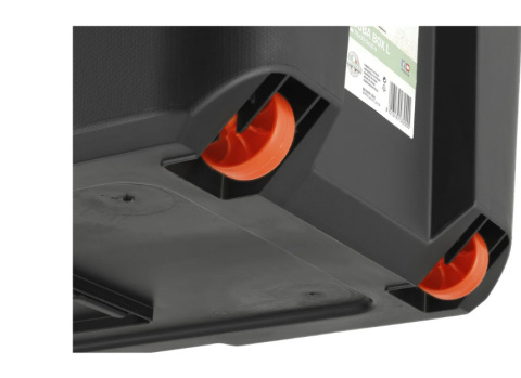 Skrzynia szczelna zamykana REW kołach 80l klamry chroni wilgoć