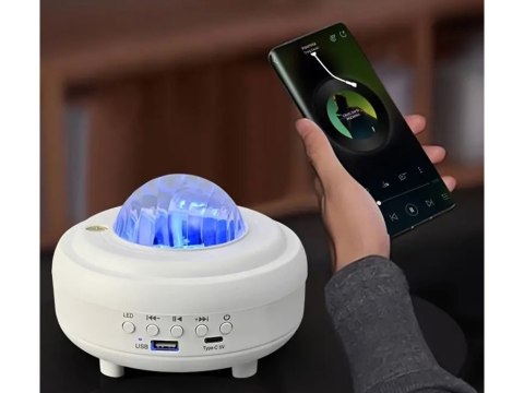 Nowoczesny projektor nocny z głośnikiem Bluetooth do pokoju dziecięcego