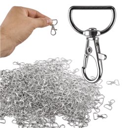 Karabińczyk metalowy rybka 2 mm 500 szt. wysoka  