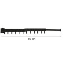 Suszarka na pranie wieszak ścienny składany czarny 84cm wysoka  