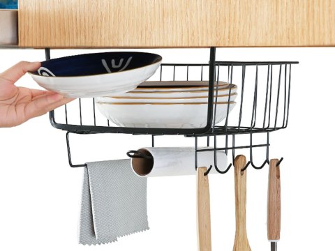 Nowoczesny organizator podwieszany z 6 haczykami na papier