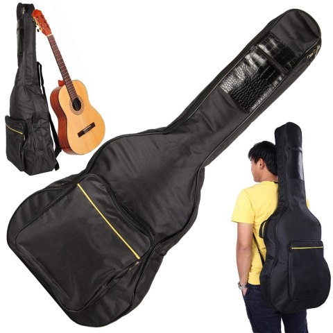  Pokrowiec akustyczny z regulowanymi szelkami i kieszeniami na gitarę