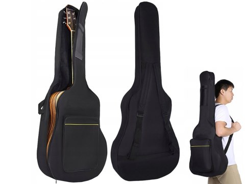  Pokrowiec akustyczny z regulowanymi szelkami i kieszeniami na gitarę