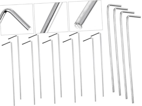 Nowoczesne szpilki do namiotów - stalowe 22cm, zestaw 10 sztuk