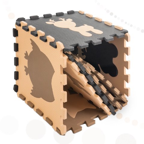 Nowoczesne puzzle piankowe - mata edukacyjna 9-elementowa dla dzieci