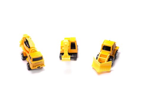 Transporter samolot + 3 auta pojazdy budowlane wysoka  