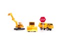 Transporter samolot + 3 auta pojazdy budowlane wysoka  