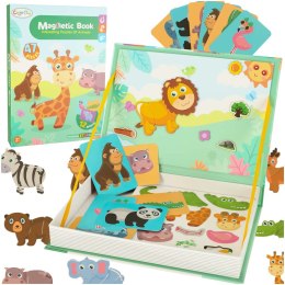 Kreatywna układanka magnetyczna dla małych odkrywców zwierząt safari 47el.
