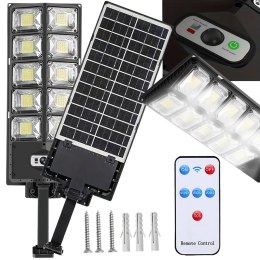 Lampa solarna LED czujnik ruchu zmierzchu pilot latarnia nocna uliczna