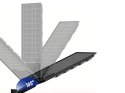 Lampa solarna LED czujnik ruchu zmierzchu pilot latarnia nocna uliczna