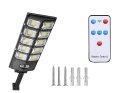 Lampa solarna LED czujnik ruchu zmierzchu pilot latarnia nocna uliczna