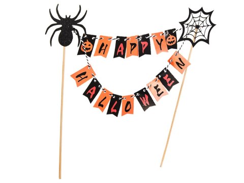 Nowoczesna dekoracja na Halloween - topper na ciasta i babeczki