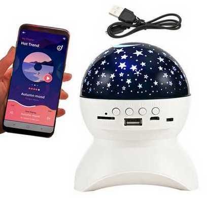 Nowoczesny projektor gwiazd z głośnikiem Bluetooth i USB