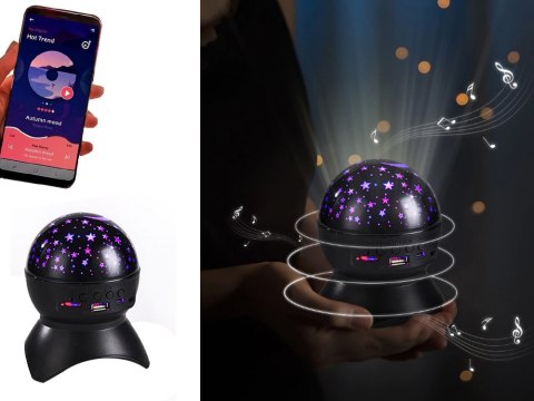 Nowoczesny projektor gwiazd z funkcją głośnika Bluetooth i lampką nocną