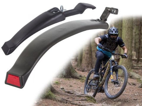 Nowoczesne błotniki rowerowe MTB 24-29 cali - zestaw 2 szt.