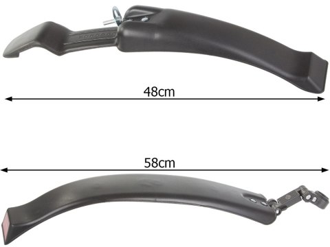 Nowoczesne błotniki rowerowe MTB 24-29 cali - zestaw 2 szt.
