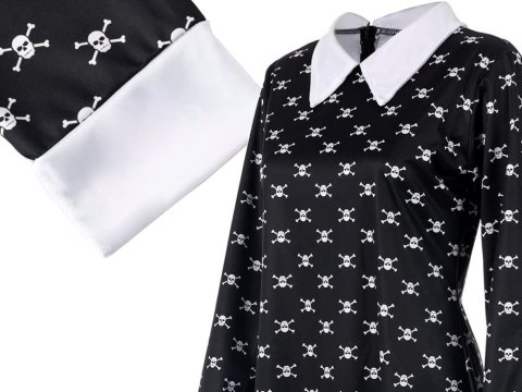 Sukienka idealna na Halloween dla małej elegantek, w stylu gotyckim i z nutą mrocznego czaru.