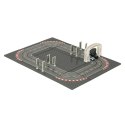 Tor wyścigowy policyjny z elektrycznymi autami i klockami do zabawy
