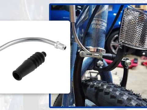 Nowoczesne fajki hamulcowe 90° do rowerów V-brake z zestawem gumek