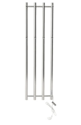 Grzejnik elektryczny łazienkowy IP44 120W chrom wieszaki 120 cm