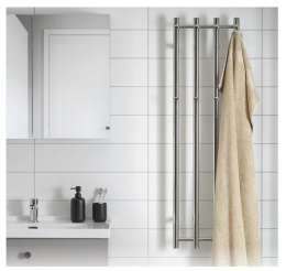 Suszarka elektryczna łazienkowa IP44 120W chrom 130 cm