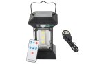 Wielofunkcyjna lampa solarna z czujnikiem zmierzchu i pilotem, 60 LED COB