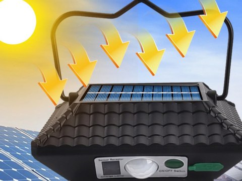 Wielofunkcyjna lampa solarna z czujnikiem zmierzchu i pilotem, 60 LED COB