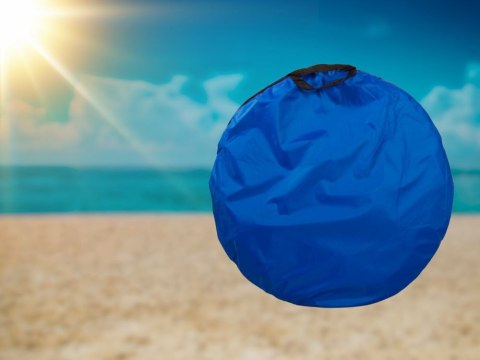 Nowoczesny namiot plażowy samorozkładający dla całej rodziny