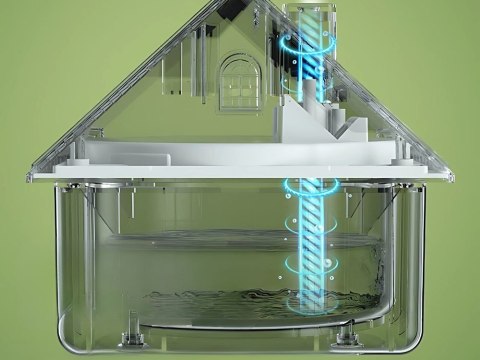 Nowoczesny nawilżacz powietrza w formie domku z aromaterapią USB 1L