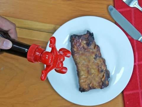 Zabawna nakładka na butelkę w kształcie ludzików - Sir Perky