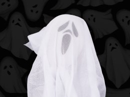 Dekoracja Zjawa na Halloween - Wiszący Duch 65 cm