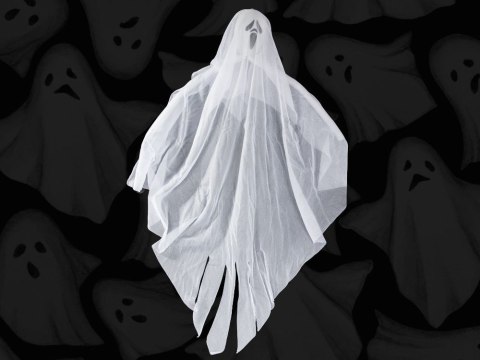 Dekoracja Zjawa na Halloween - Wiszący Duch 65 cm