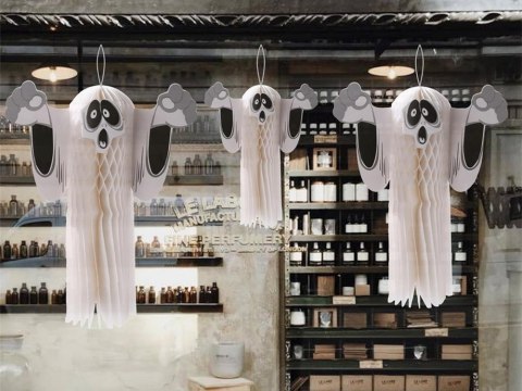 Duchowy nastrojowy duszek na Halloween - dekoracja 3D dla każdego przyjęcia
