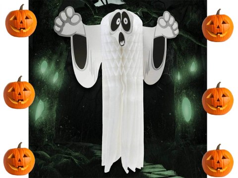 Duchowy nastrojowy duszek na Halloween - dekoracja 3D dla każdego przyjęcia
