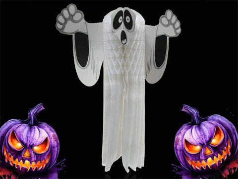 Duchowy nastrojowy duszek na Halloween - dekoracja 3D dla każdego przyjęcia