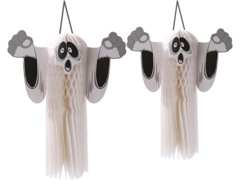 Duch 3D - Papierowa zawieszka na Halloween