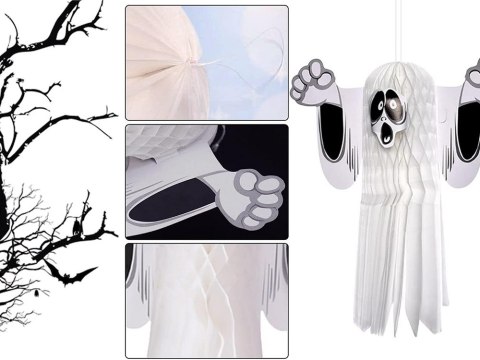Duch 3D - Papierowa zawieszka na Halloween