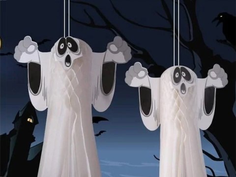 Duch 3D - Papierowa zawieszka na Halloween