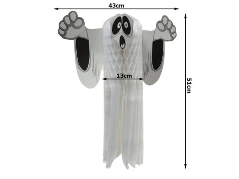 Duch 3D - Papierowa zawieszka na Halloween