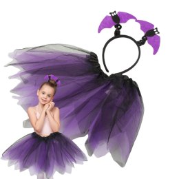 Strój dla małego nietoperza na Halloween - czarno-fioletowy zestaw