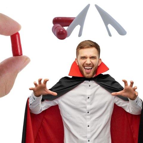 Zestaw kostiumowy na Halloween - Wampir i Wilkołak z krwią sztuczną