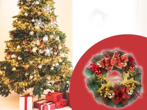Świąteczny Wianek Dekoracyjny 30cm - Magia Świąt w Twoim Domu