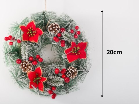 Świąteczny Wianek Ozdobny na Drzwi i Ścianę - Magia Bożego Narodzenia w Twoim Domu