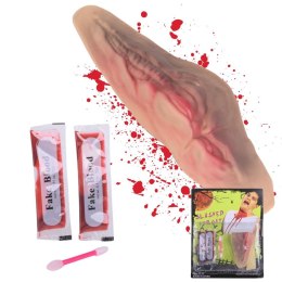 Sztuczna rana do charakteryzacji z krwią na Halloween