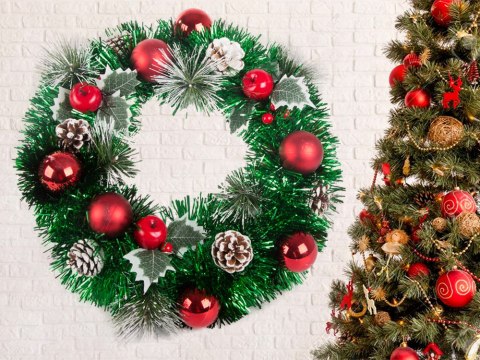 Stroik Świąteczny: Wianek Dekoracyjny na Drzwi i Ściany 35cm