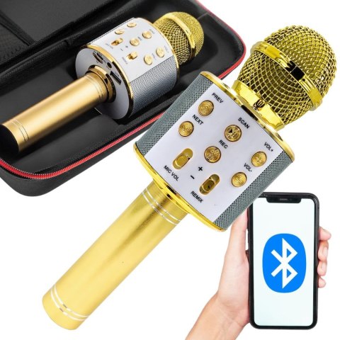 Mikrofon karaoke Bluetooth z etui - twój idealny towarzysz zabawy!