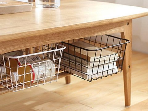 Kosz koszyk organizer metalowy druciany loft do kuchni na owoce biały duży