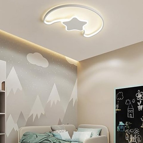 Nowoczesna lampa sufitowa LED z pilotem do pokoju dziecięcego