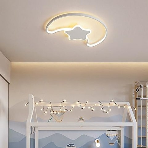 Nowoczesna lampa sufitowa LED z pilotem do pokoju dziecięcego