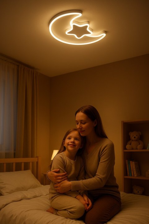 Nowoczesna lampa sufitowa LED z pilotem do pokoju dziecięcego